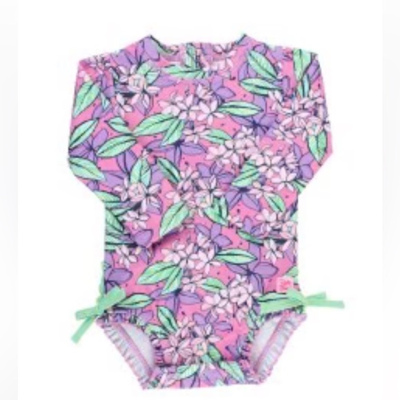 Ruffle Butts Violet Valley Rash guard - Picture 1 of 8